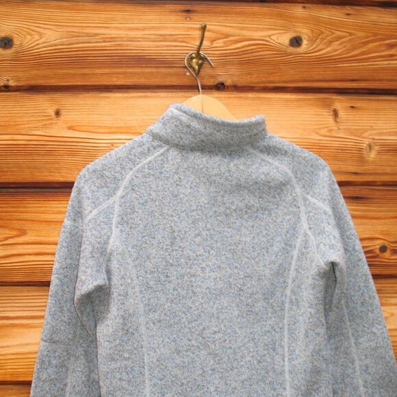 Patagonia Better Sweater 1/4 Zip Pullover Top Light Blue Gray - Picture 6 of 8